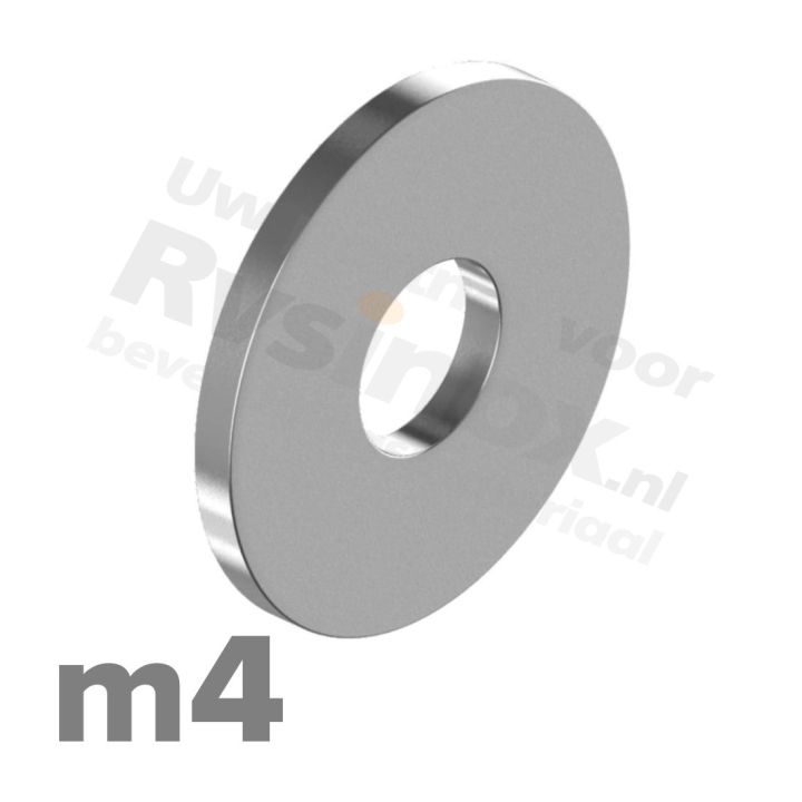 Sluitring M4 DIN 9021 RVS A2