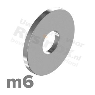 Sluitring M6 DIN 9021 RVS A2