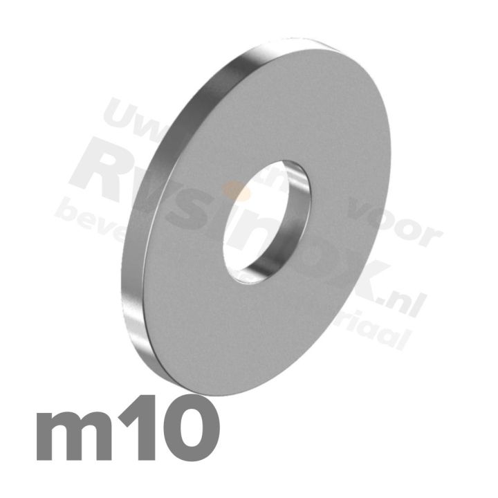 Sluitring M10 DIN 9021 RVS A2