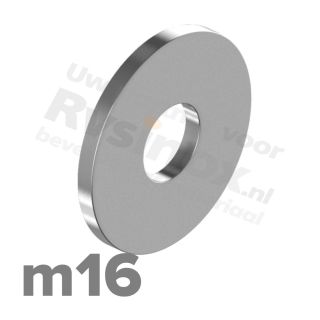 Sluitring M16 DIN 9021 RVS A2