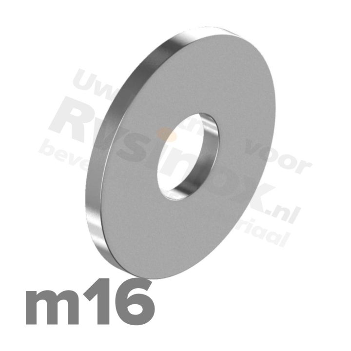 Sluitring M16 DIN 9021 RVS A2