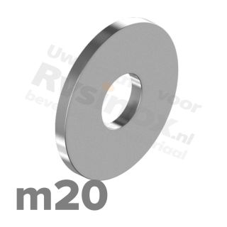Sluitring M20 DIN 9021 RVS A2