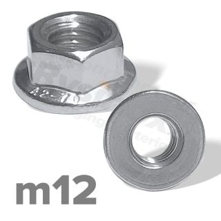 Zeskantflensmoer M12 DIN 6923 RVS A2