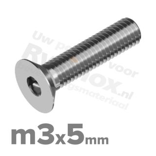 ISO 10642 RVS A2 M3x5mm | Rvsinox.nl