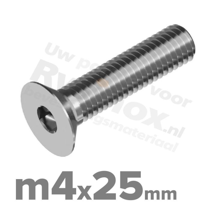ISO 10642 RVS A2 M4x25mm | Rvsinox.nl