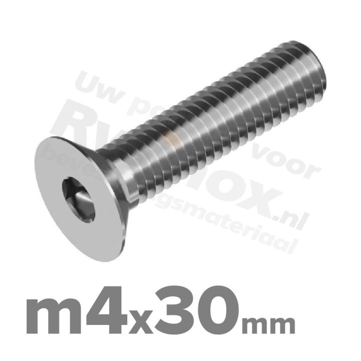 ISO 10642 RVS A2 M4x30mm | Rvsinox.nl