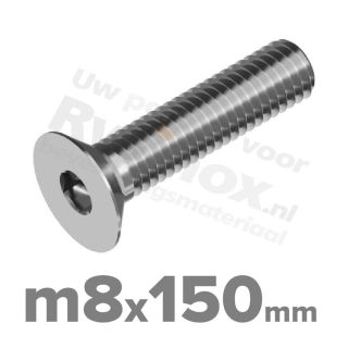 ISO 10642 RVS A2 M8x150mm