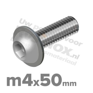 ISO 7380-2 RVS A2 M4x50mm