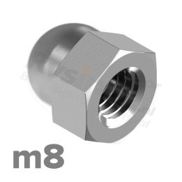 Dopmoer M8 DIN 1587 RVS A2 | rvsinox.nl