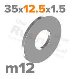 Carrosseriering M12 met buitendiameter 35mm |  RVS A2 | rvsinox.nl