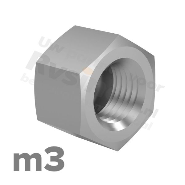 Dopmoer M3 DIN 917 RVS A2 | rvsinox.nl