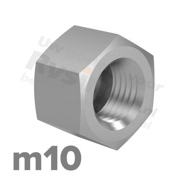 Dopmoer M10 DIN 917 RVS A2 | rvsinox.nl