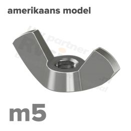 Vleugelmoer M5 Art. 315 RVS A2 | rvsinox.nl