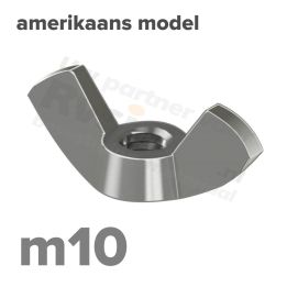 Vleugelmoer M10 Art. 315 RVS A2 | rvsinox.nl