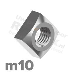 Vierkantmoer M10 DIN 557 RVS A2 | rvsinox.nl