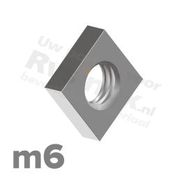 Vierkantmoer M6 DIN 562 RVS A2 | rvsinox.nl