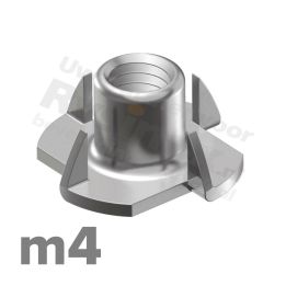 Rvs inslagmoer m4 voor hout - Art. 9260 A2 | Rvsinox.nl