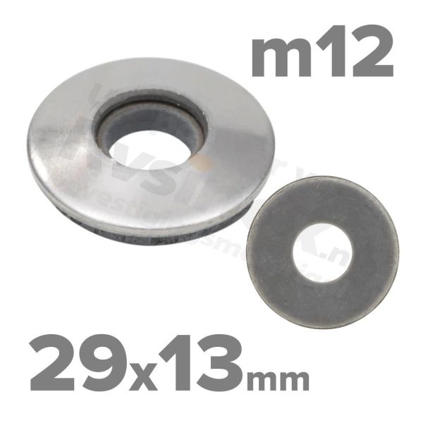 Rvs sluitring 29x13 met EPDM - Art. 9055 A2 | Rvsinox.nl