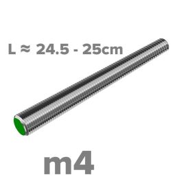 Rvs draadeind m4x250 - DIN 976 A2 | Rvsinox.nl