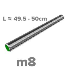 Rvs draadeind m8x500 - DIN 976 A2 | Rvsinox.nl