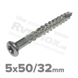Rvs vlonderschroeven 5x50 - Art. 9043 C1 | Rvsinox.nl