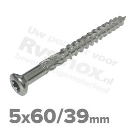 Rvs vlonderschroeven 5x60 - Art. 9043 C1 | Rvsinox.nl