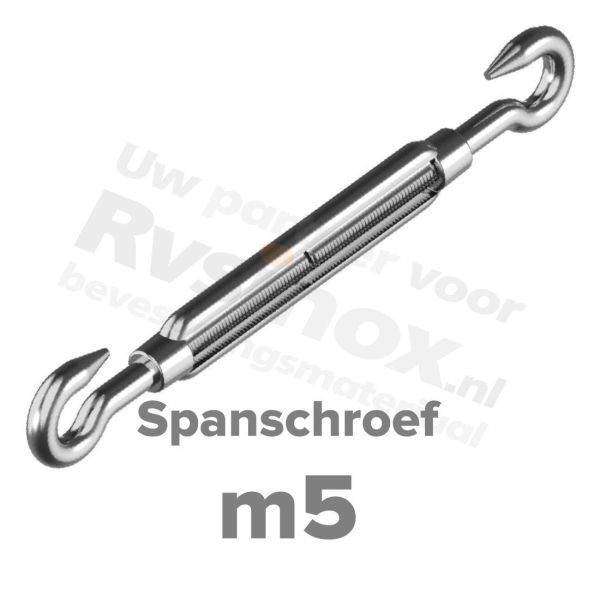 Rvs spanschroef M5 - Art. 8246B A4 | Rvsinox.nl