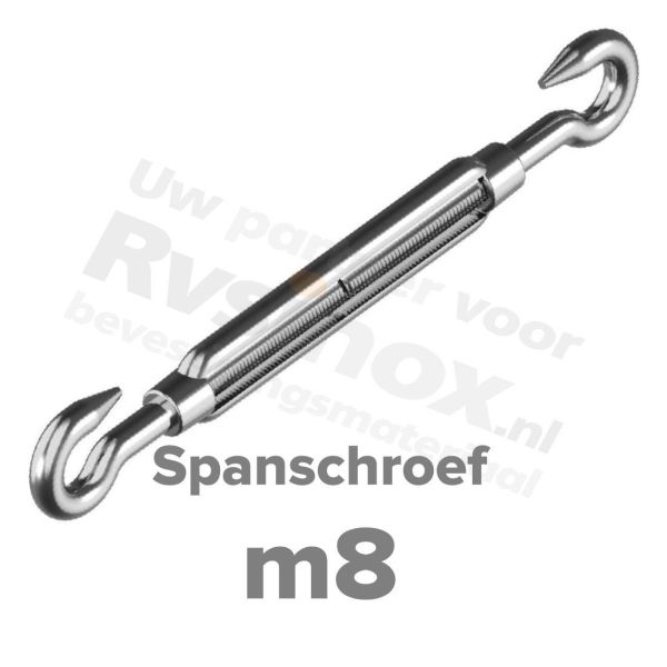 Rvs spanschroef M8 - Art. 8246B A4 | Rvsinox.nl
