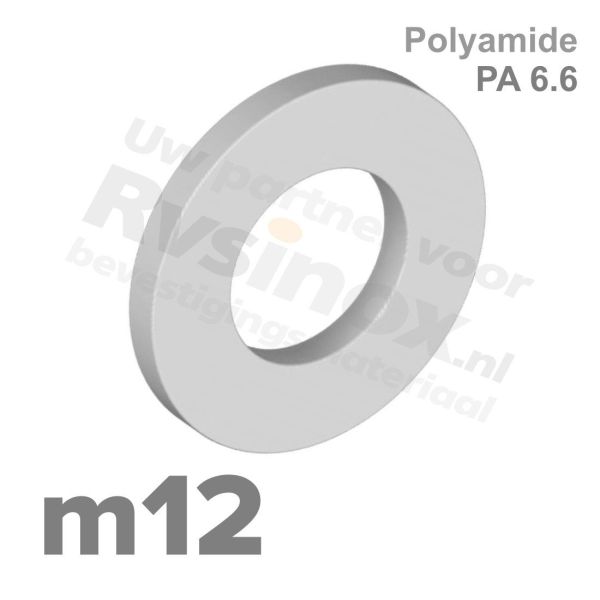 Sluitring m12 - DIN 125 PA 6.6 ( polyamide ) | Rvsinox.nl
