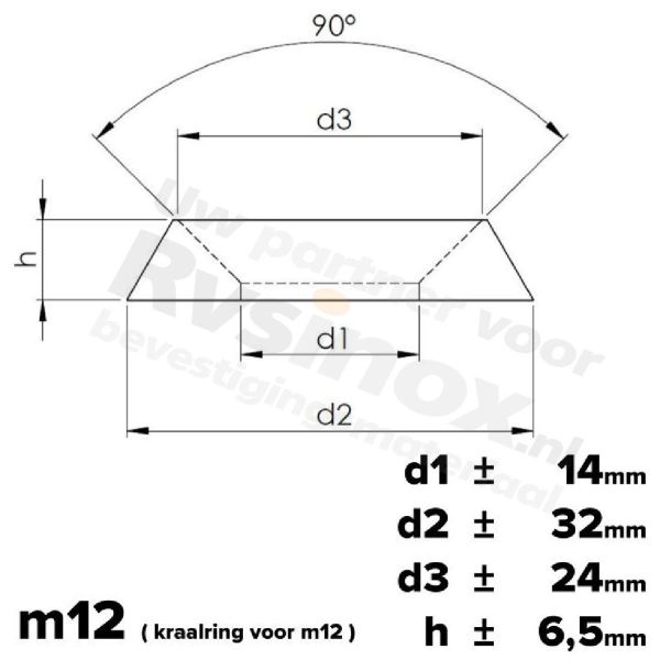 Rvs kraalring m12 - NFE 27619 A4 | Rvsinox.nl