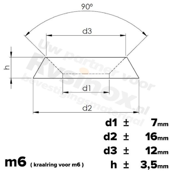 Rvs kraalring m6 - NFE 27619 A4 | Rvsinox.nl
