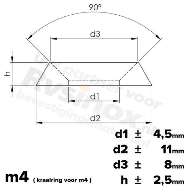 Rvs kraalring m4 - NFE 27619 A4 | Rvsinox.nl