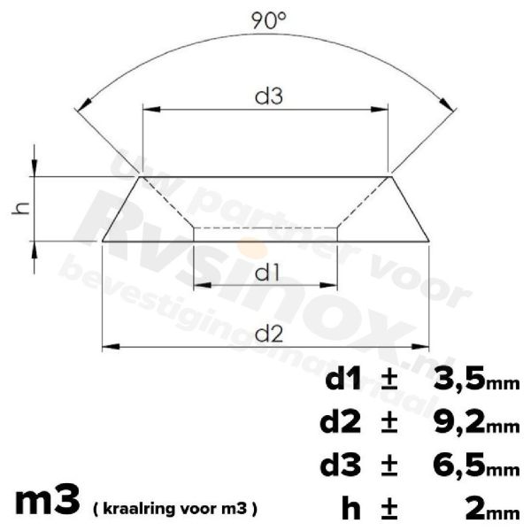 Rvs kraalring m3 - NFE 27619 A4 | Rvsinox.nl