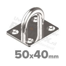 Rvs oogplaat 50x40mm - Art. 8225 A2 | Rvsinox.nl