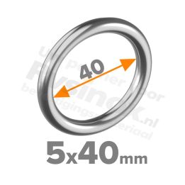 Rvs ring 5x40 - Art. 8229 A4 | Rvsinox.nl