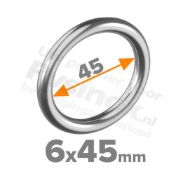 Rvs ring 6x45 - Art. 8229 A4 | Rvsinox.nl