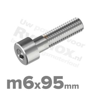Inbusbout M6x95 DIN 912 / ISO 4762 - RVS A2 (Inox)
