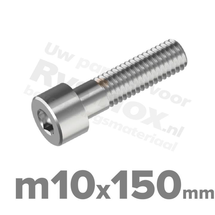 Inbusbout M10x150 DIN 912 / ISO 4762 - RVS A2 (Inox)
